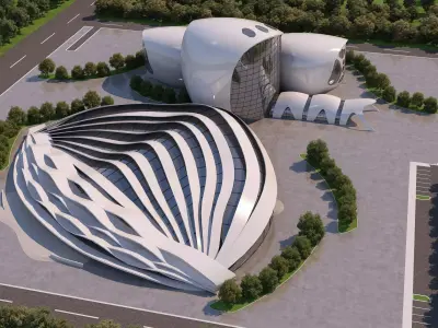 0072 - Cinemas Complex - 2Ds Plans - 3Ds Files 3D model