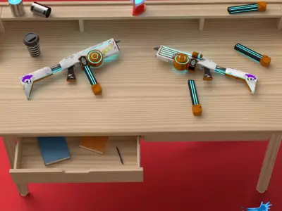 Sci-fi SMG Free low-poly 3D model