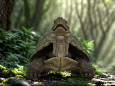Realistic Tortoise 3D Model Game Ready Low Poly PBR Textured Low-poly 3D model