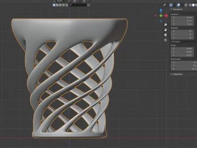Decorative flower pot 3D print model