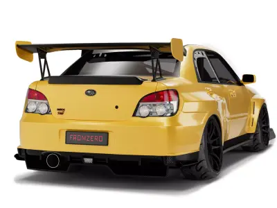 Subaru Impreza Low-poly 3D model