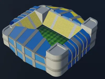 Football Stadium - Ukraine Low-poly 3D model