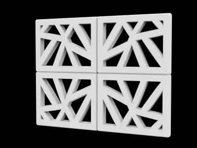 Decorative Wall Panel 3D Print Model 3D print model