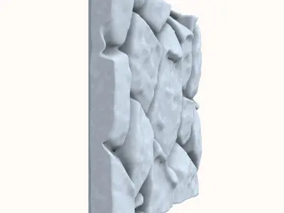 Crude Sandstone Rubble Wall 3D model