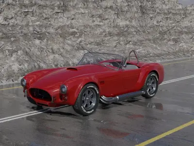 Car Shelby Cobra  Low-poly 3D model