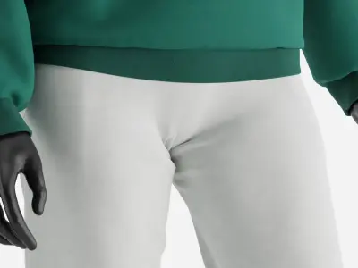 Sport Sweatshirt Couple Set 3D model