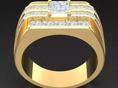 Luxury Men Rings Designs 6MR002 3D print model