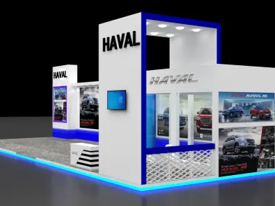3d Car Exhibiton stall 3D model