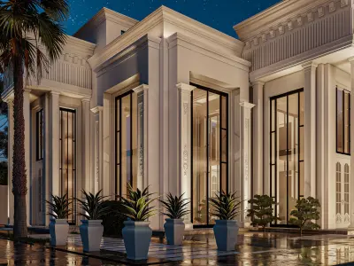neo classic villa design in ksa 3D model
