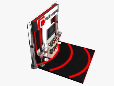 Booth Exhibition Stand a576a 3D model
