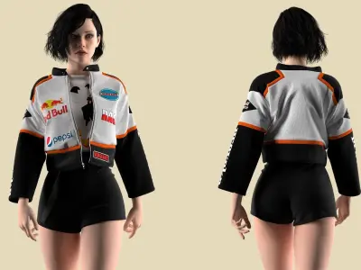 Female Outfit Marvelous Designer 3D model