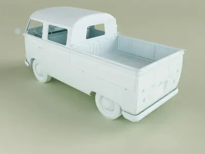 Volkswagen Type 2 Double Cab Pickup  T1 3D model