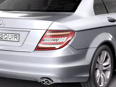 Mercedes-Benz C Class sedan 2012 3D Model 3D model
