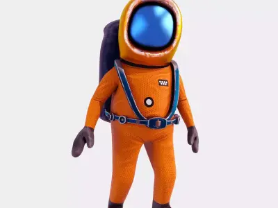 Space Engineer 3D Low-poly 3D model