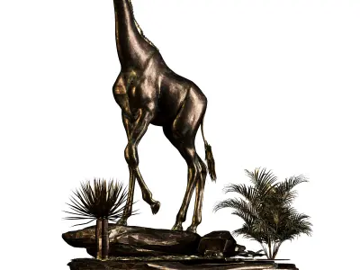 Giraffe  statuette 3D model