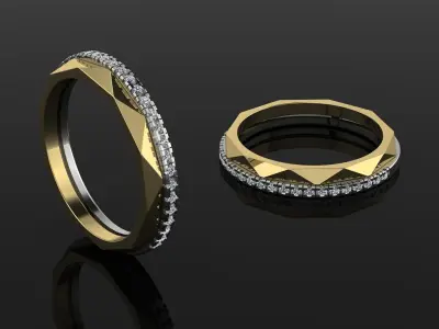 Graff Jewelry Ring Gold 3D print model