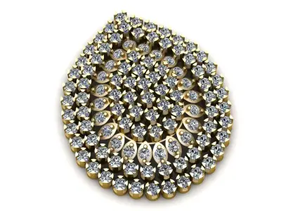 Luxury Diamond Pendant 3d Printable Model 3D print model