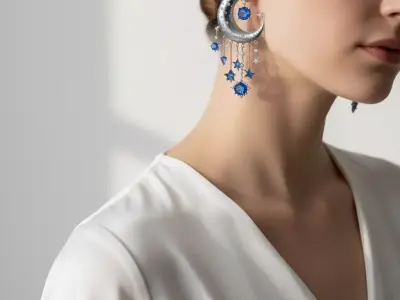 Celestial Moon  Star 3D print model