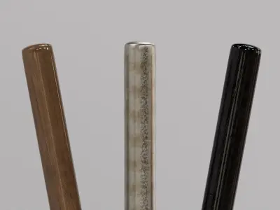 Baseball Bat Collection Low-poly 3D model