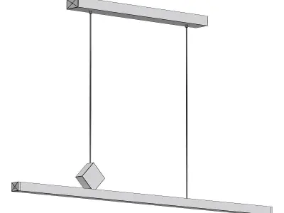 norma led linear pendant light 3D model purchase