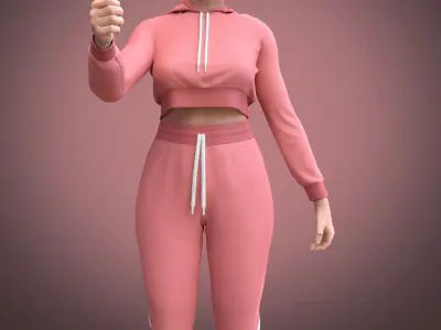 FEMALE TRACKSUIT 3D model