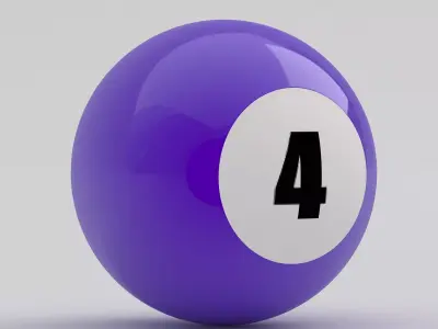 Pool Snooker Ball 4 3D model