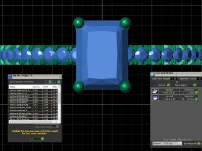 Radiant Cut Diamond Ring 3D print model