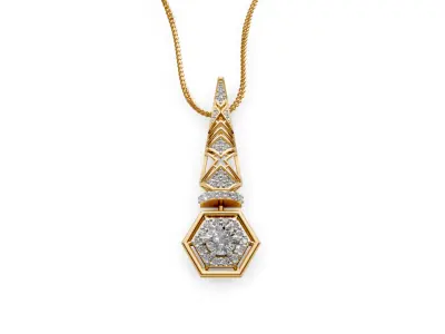 Geometric Grace pendant for women 3D print model
