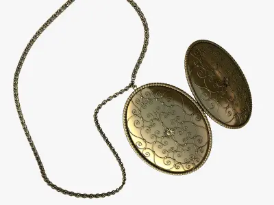 Pendant gold 3D model