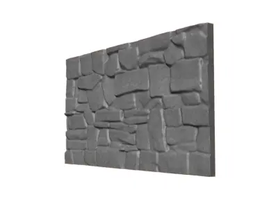 Raw Granite Cliff Wall Detail 3D model