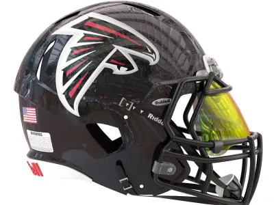 Riddell speed helmet atlanta falcons 3D model
