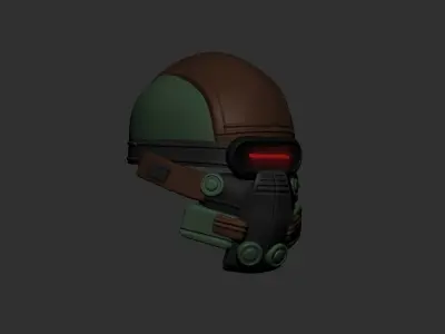 helmet high poly sculpt 3d printable ver 7 3D model 3D model 18