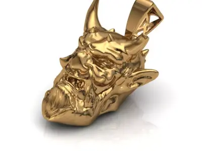 Demon Head Pendant  3D print model