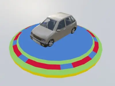 Car with interier 3D model