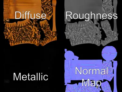 Decorative Wooden Mallet Model Pack Low-poly 3D model