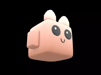 Basic Type Game Asset Pet Character v1 002 Low-poly 3D model