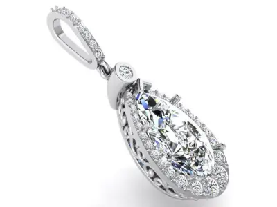 Pear Halo Pendant 2979 3D print model