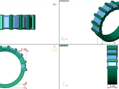 half way banquette set weeding ring  3D print model