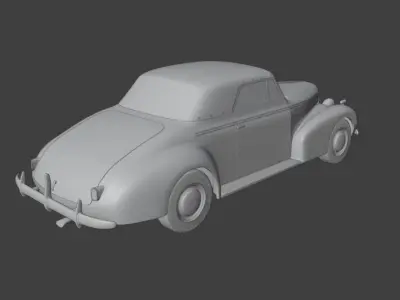 Oldsmobile 80 convertible 1939 3d print model 3D print model