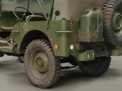 Jeep Willys 1944 3D model