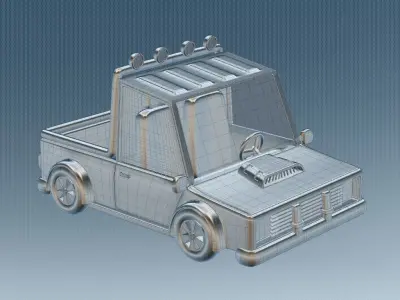 Cartoon car 3D model