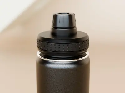 Water Bottle Low-poly 3D model get