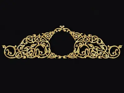 Central decor ornament for furniture 3D model 580
