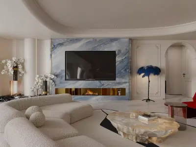 Interior Living Room Scene  3D model