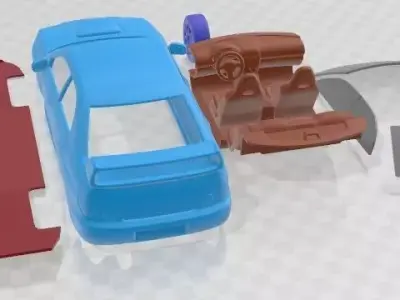 Subaru Impreza STi 2003 Printable Car 3D print model