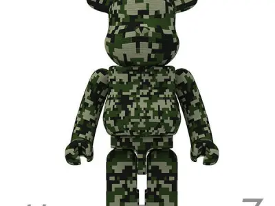 Camouflage Bear Brick 3D model
