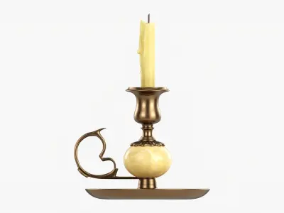 Candlestick with handle antique  3D model