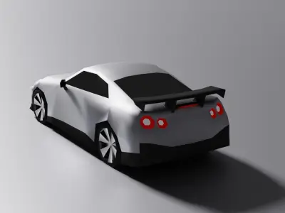 Low-poly 3d Nissan GT-R 2022 Low-poly 3D model