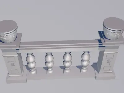 Stone balustrade 3D 3D print model