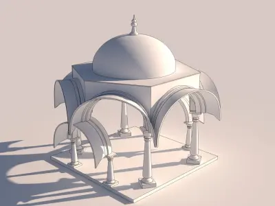Rajasthani Dome 3D model